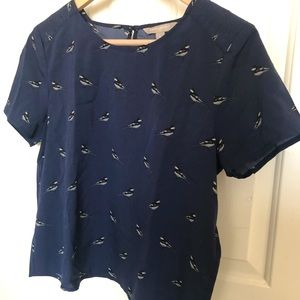 Banana Republic Bird Crop Top sz S